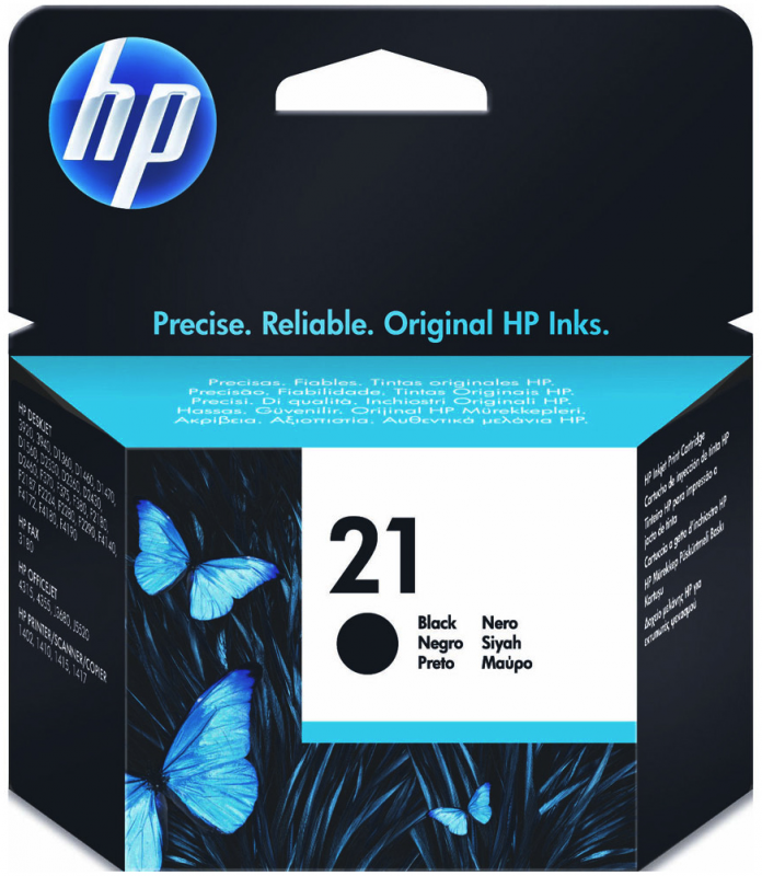 Hewlett Packard (HP) HP 21 originali rašalo kasetė, juoda, standartinės talpos, 5 ml, 190 puslapių, 1 pakuotė
