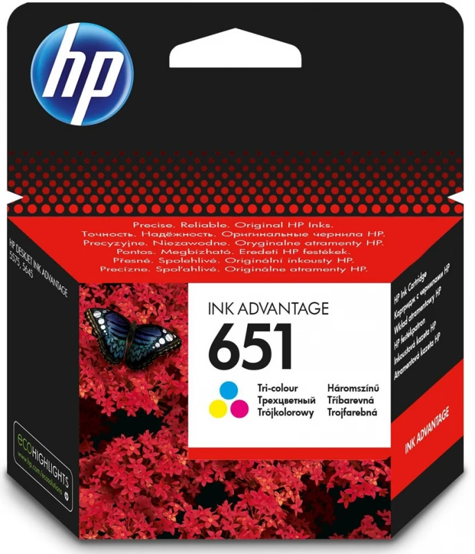 Hewlett Packard (HP) HP 651 Tri-Colour (C2P11AE) Rašalinė kasetė, CMY