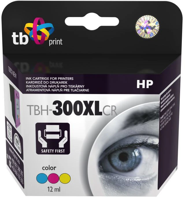 Kasetė rašaliniams spausdintuvams TB Print TBH-300XLCR (CC644EE), 3 spalvos