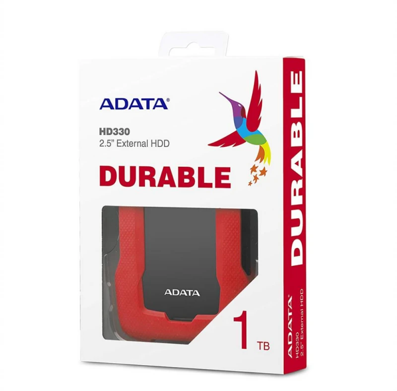 ADATA HD330 1000 GB, 2.5", USB 3.1, Raudona