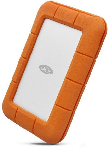 „LaCie Rugged Secure 2 TB“, išorinis kietasis diskas - baltas/oranžinis, USB-C 3.2 Gen 1 (5 Gbit/s)