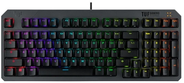 Klaviatūra žaidimams ASUS TUF Gaming K3 Gen II su laidu optyczno-mechaninė su pašvietimu juoda