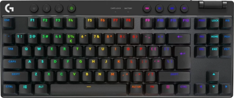 Žaidimų klaviatūra Logitech G Pro X TKL Lightspeed, US išdėstymas, Juodos spalvos
