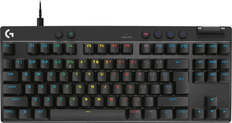 Klaviatūra žaidimams Logitech G Pro X TKL Rapid Juodas su laidu magnetyczno-analogowe su pašvietimu juoda