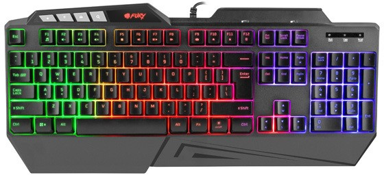 Fury Skyraider Klaviatūra žaidimams, RGB LED pašvietimas, US, Juodas, su laidu