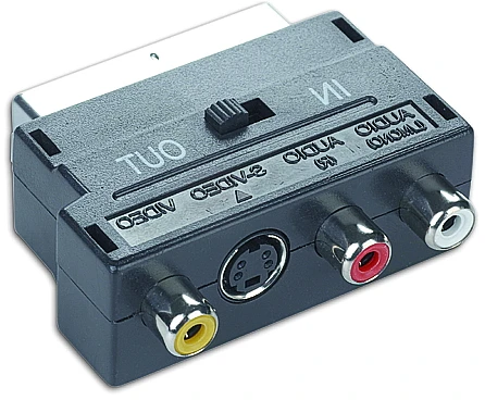 GEMBIRD CCV-4415 Gembird Adapteris SCART kištukas prie 3 RCA lizdų ir 1 S-Video lizdo su jungikliu