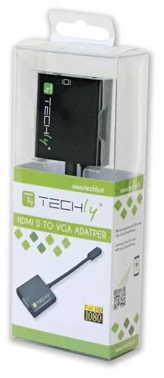 Techly IDATA HDMI-VGA5 kabelių sąsaja / invertavimo adapteris HDMI D VGA Juoda