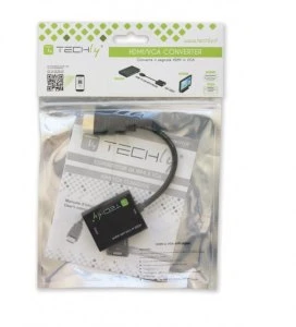 Techly Techniškai HDMI - VGA+3.5mm M/F Juoda