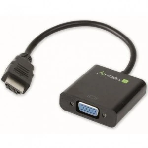 Techly Techniškai HDMI - VGA+3.5mm M/F Juoda