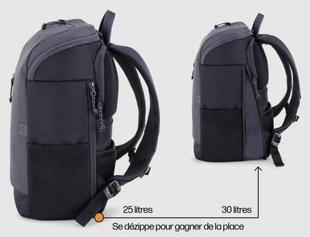 Hewlett Packard (HP) HP Travel 15.6 kuprinė, 25 litrų talpa, RFID ir Bluetooth sekimo kišenė - Pilkas