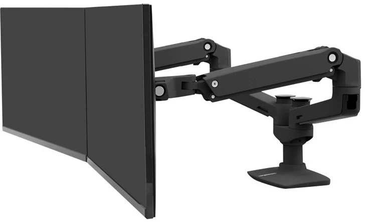 Laikiklis Ergotron - LX Dual Side-by-Side Arm - matinis juodas
