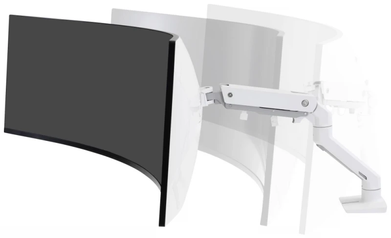 Laikiklis Ergotron - HX Desk Monitorius Arm with HD Pivot - baltas