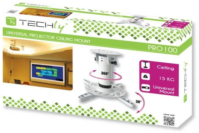 Projektorius Techly ICA-PM 200WH projektoriaus stovas Lubos Balta
