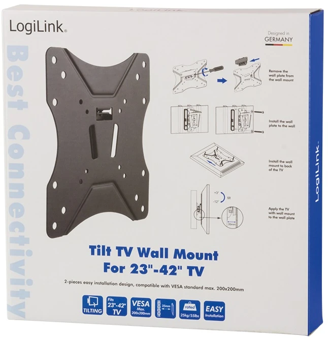 LOGILINK BP0005 LOGILINK - televizoriaus sieninis laikiklis, pakreipiamas 23 42