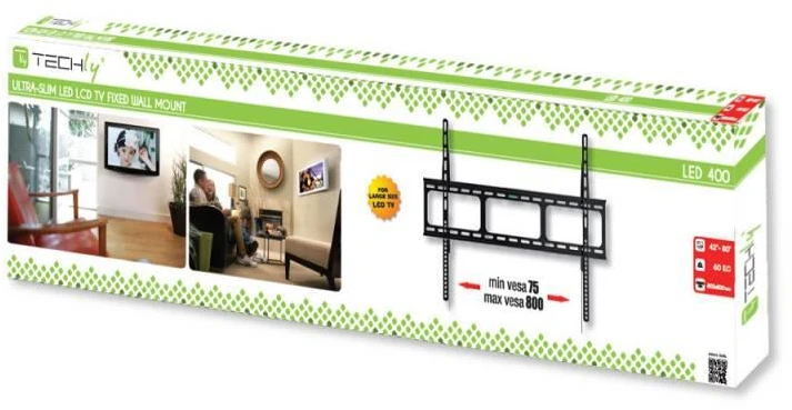 Techly ICA-PLB 860 televizoriaus laikiklis 2,03 m (80") Juoda