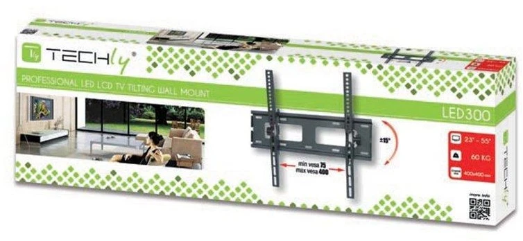 Techly ICA-PLB 131M televizoriaus laikiklis 139,7 cm (55") Juoda