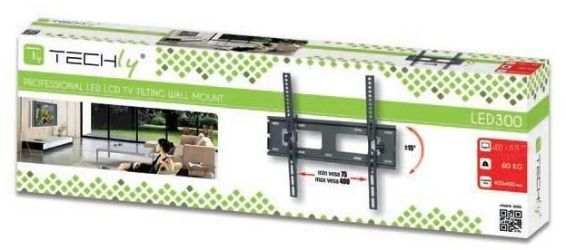 Techly ICA-PLB 131L televizoriaus laikiklis 165,1 cm (65") Juoda