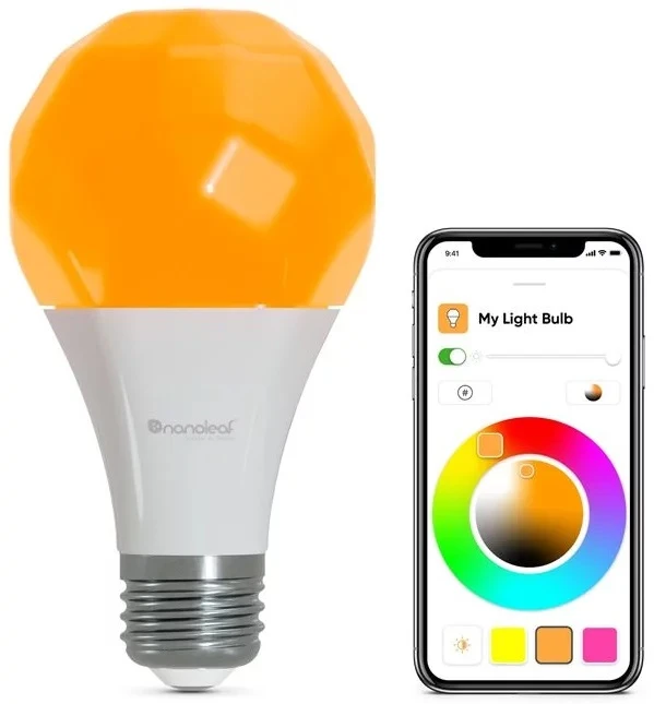 Nanoleaf Essentials Smart A60 lemputė E27 Matter 9W 806Lm RGBCW 2700-6500K | E27 | 8,5 W | RGBCW | Bluetooth, siūlai
