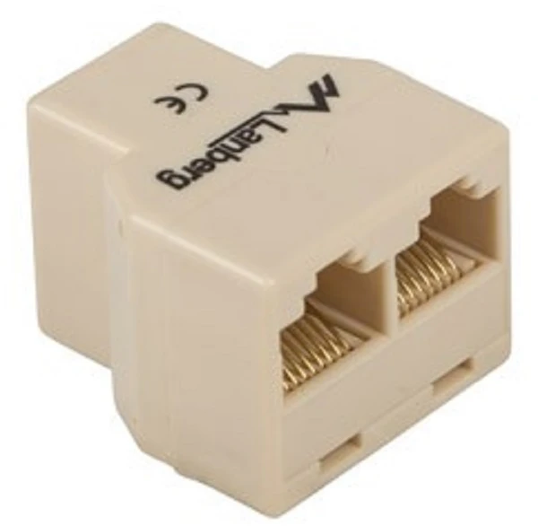 LANBERG AD-RJ45-2RJ45-OU Lanberg RJ45 inline coupler RJ45->2XRJ45