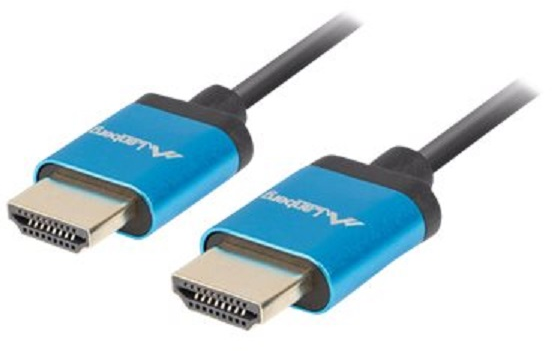 LANBERG HDMI M/M v2.0 cable 0.5m juodas 4K slim