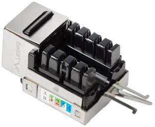 LANBERG KSF6-1090 Keystone Module RJ45->LSA 90deg FTP Cat.6
