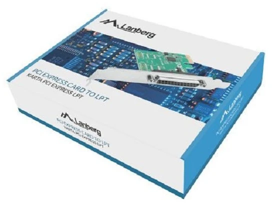 LANBERG praplėtimo plokštė PCI-Express LPT DB25 + žemo profilio laikiklis