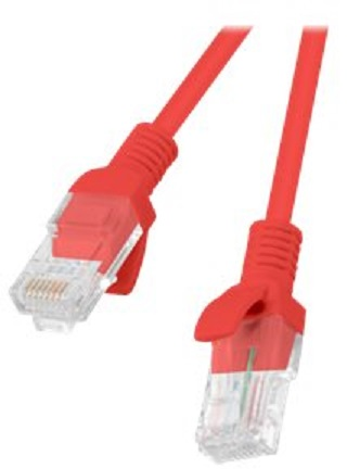 LANBERG patchcord cat.6 0,5m FTP raudona
