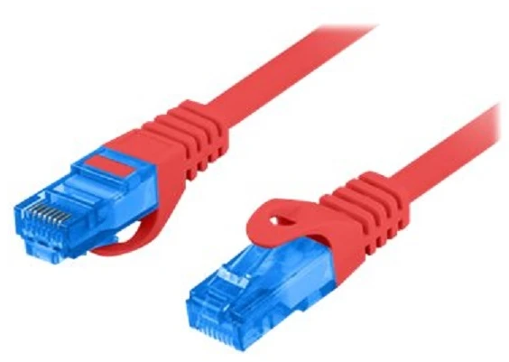 LANBERG patchcord kat.6A FTP LSZH CCA 0,5m raudona