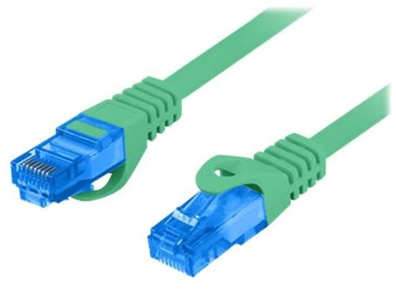 LANBERG patchcord cat.6A FTP LSZH CCA 1m žalias