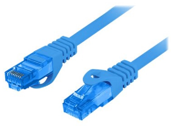LANBERG patchcord cat.6A FTP LSZH CCA 10m mėlynas