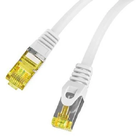 LANBERG patchcord kat.6A S/FTP LSZH CU 0.25m pilkas