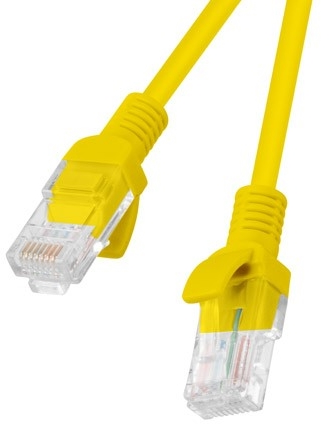 LANBERG PCU6-10CC-0050-Y Patchcord RJ45 kat. 6 UTP 0,5m geltona