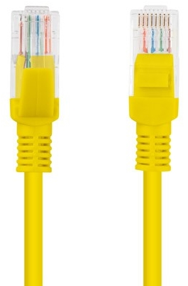 LANBERG PCU6-10CC-0050-Y Patchcord RJ45 kat. 6 UTP 0,5m geltona