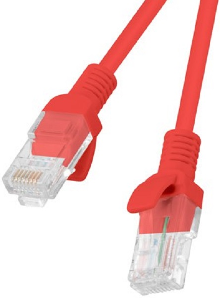 LANBERG PCU6-10CC-0100-R Lanberg Patchcord RJ45 kat. 6 UTP 1m raudona