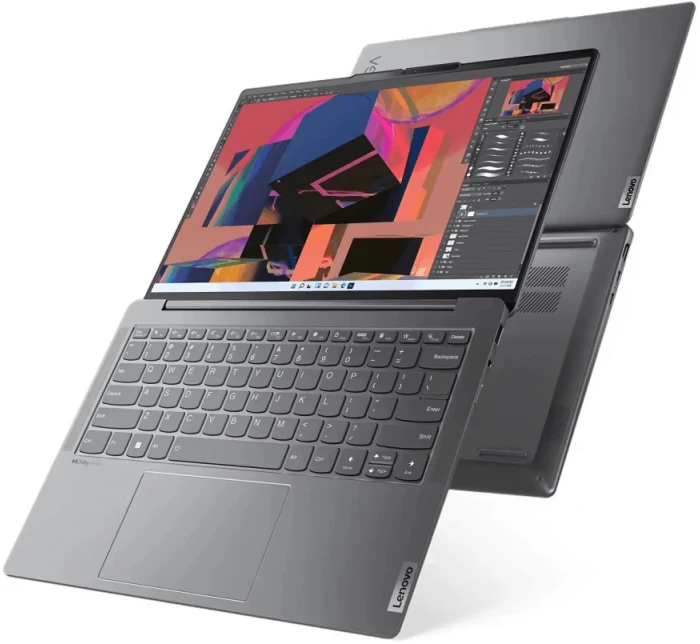 Lenovo Yoga Slim 6 14IRH8 Intel® Core™ i5 i5-13500H Nešiojamas kompiuteris 35.6 cm (14") WUXGA 16 GB LPDDR5x-SDRAM 512 GB SSD Wi-Fi 6E (802.11ax) Windows 11 Home English Pilkas