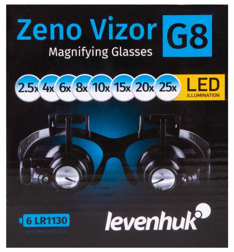 Levenhuk Zeno Vizor G8 Magnifying Glasses 2.5/4/6/8/10/15/20/25x