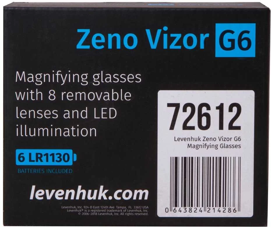 Levenhuk Zeno Vizor G6 Magnifying Glasses 10/15/20/25x