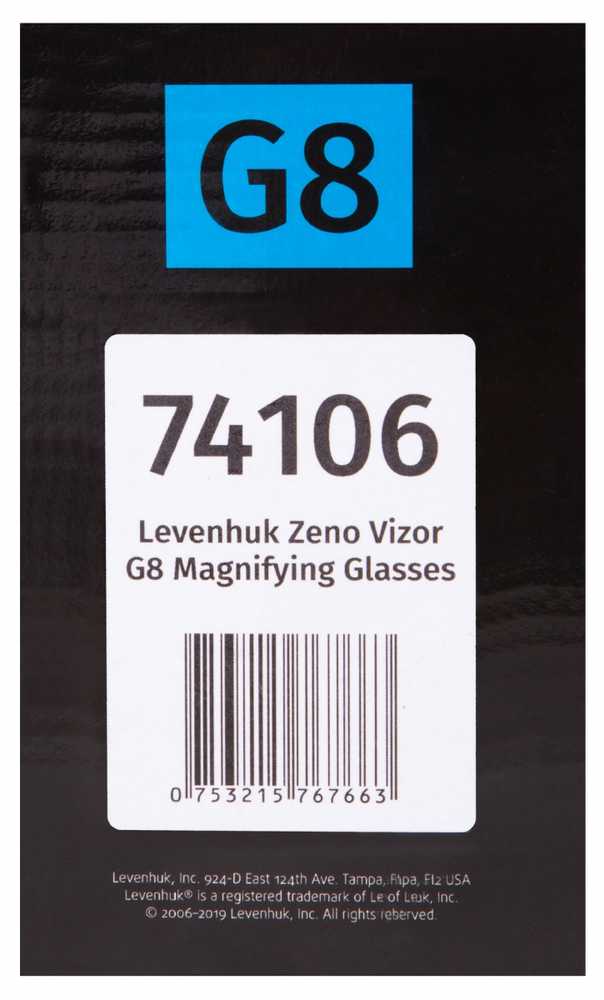Levenhuk Zeno Vizor G8 Magnifying Glasses 2.5/4/6/8/10/15/20/25x