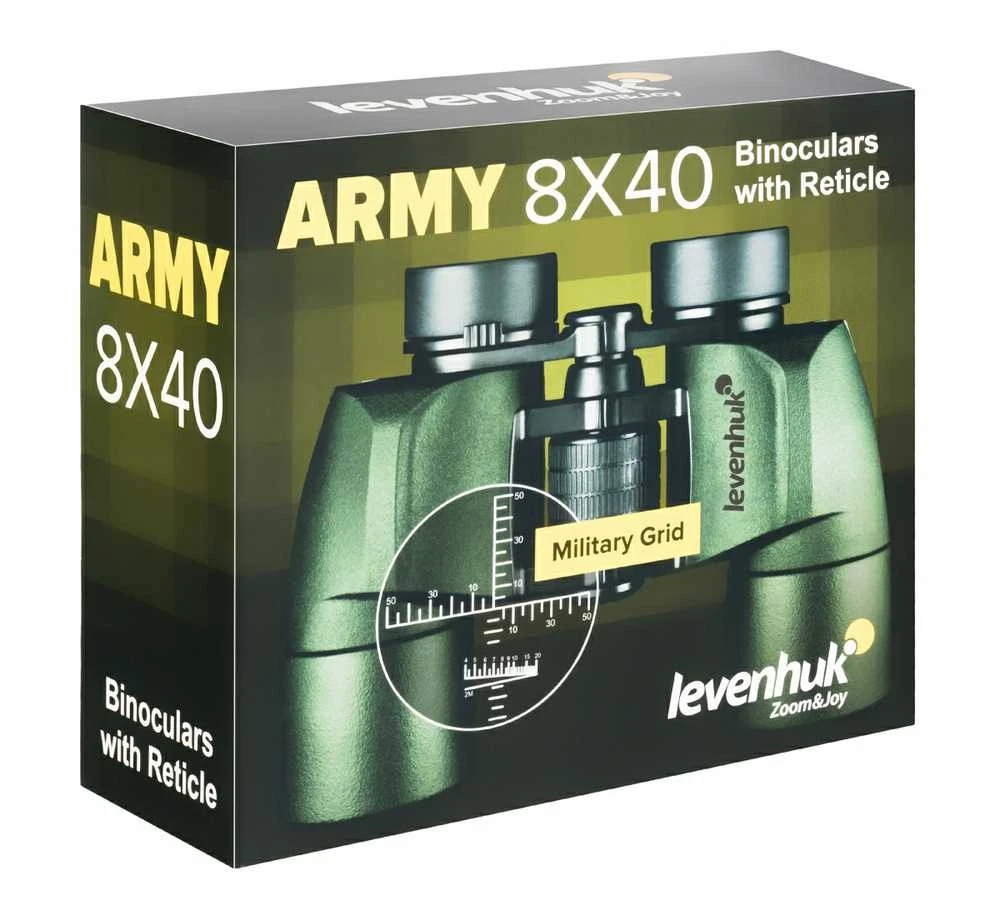 Levenhuk Army 8x40 žiūronai su tinkleliu
