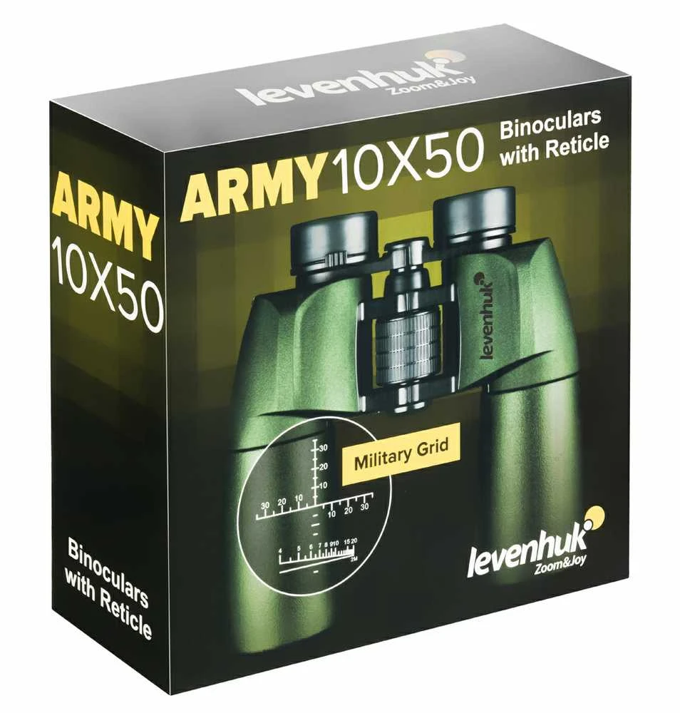 Levenhuk Army 10x50 žiūronai su tinkleliu
