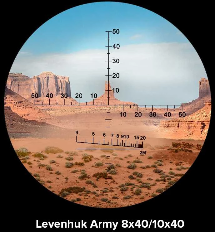 Žiūronai Levenhuk Army 10x40 su tinkleliu