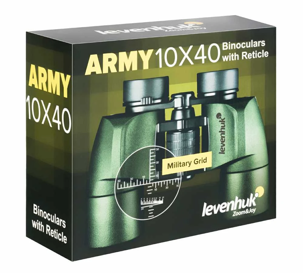 Žiūronai Levenhuk Army 10x40 su tinkleliu