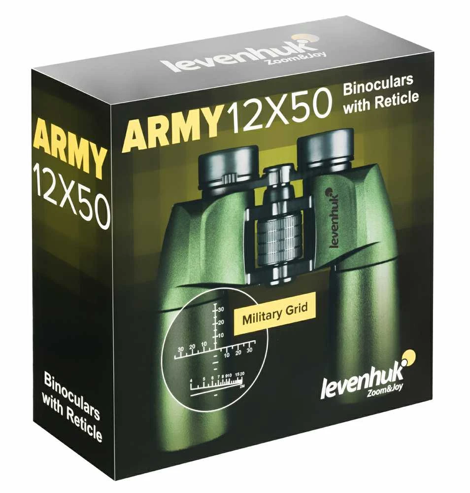 Levenhuk Army 12x50 žiūronai su tinkleliu