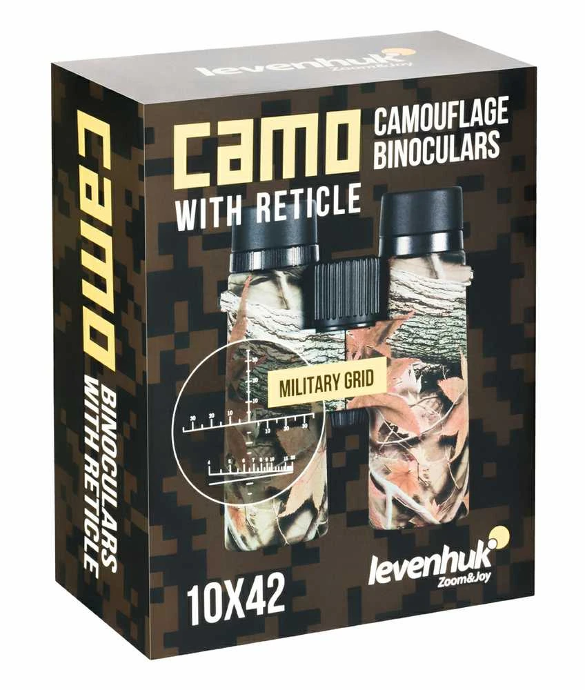 Levenhuk Camo Dots 10x42 žiūronai su tinkleliu