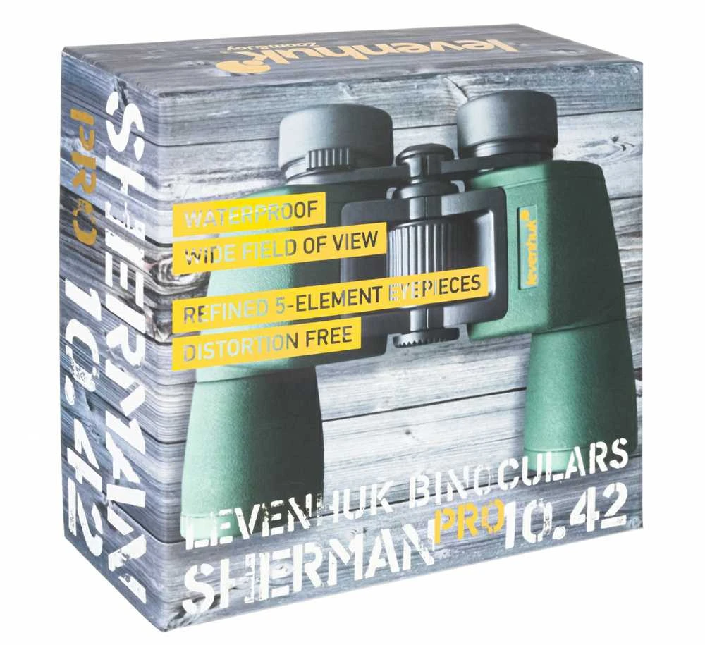 Levenhuk Sherman PRO 10x42 Kompaktiški Neperšlampami Žiūronai