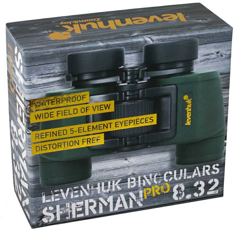 Levenhuk Sherman PRO 8x32 Kompaktiški Neperšlampami Žiūronai