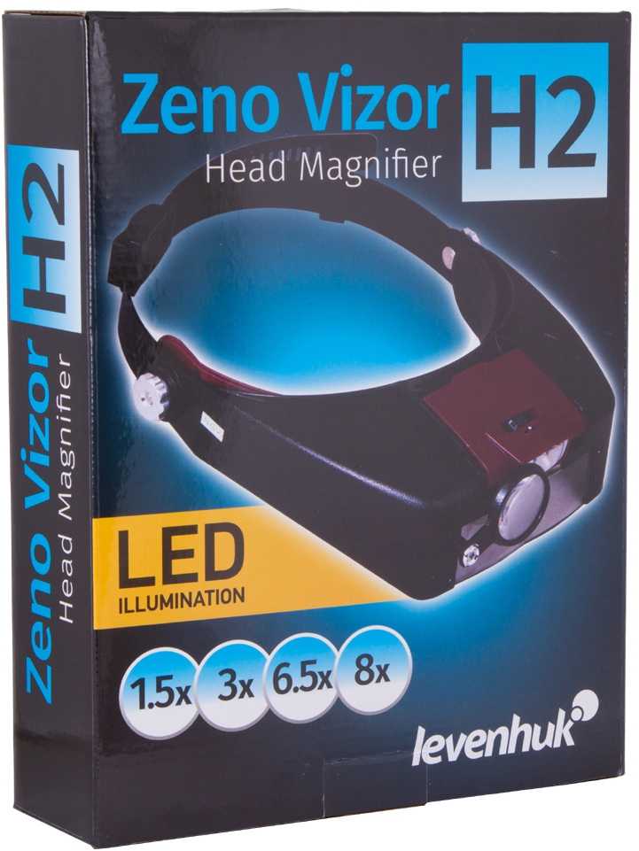 Levenhuk Zeno Vizor H2 galvos lupa 1.5x - 8x