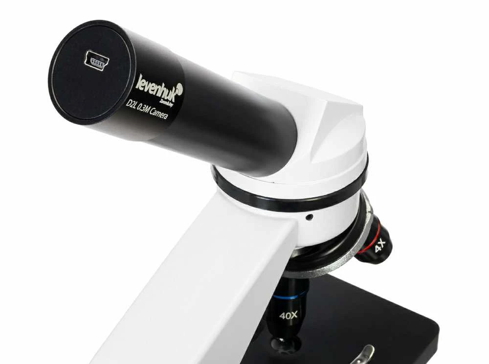 Mikroskopas Levenhuk D2L 0.3M Moonstone 40x-400x su eksperimentiniu rinkiniu K50 i