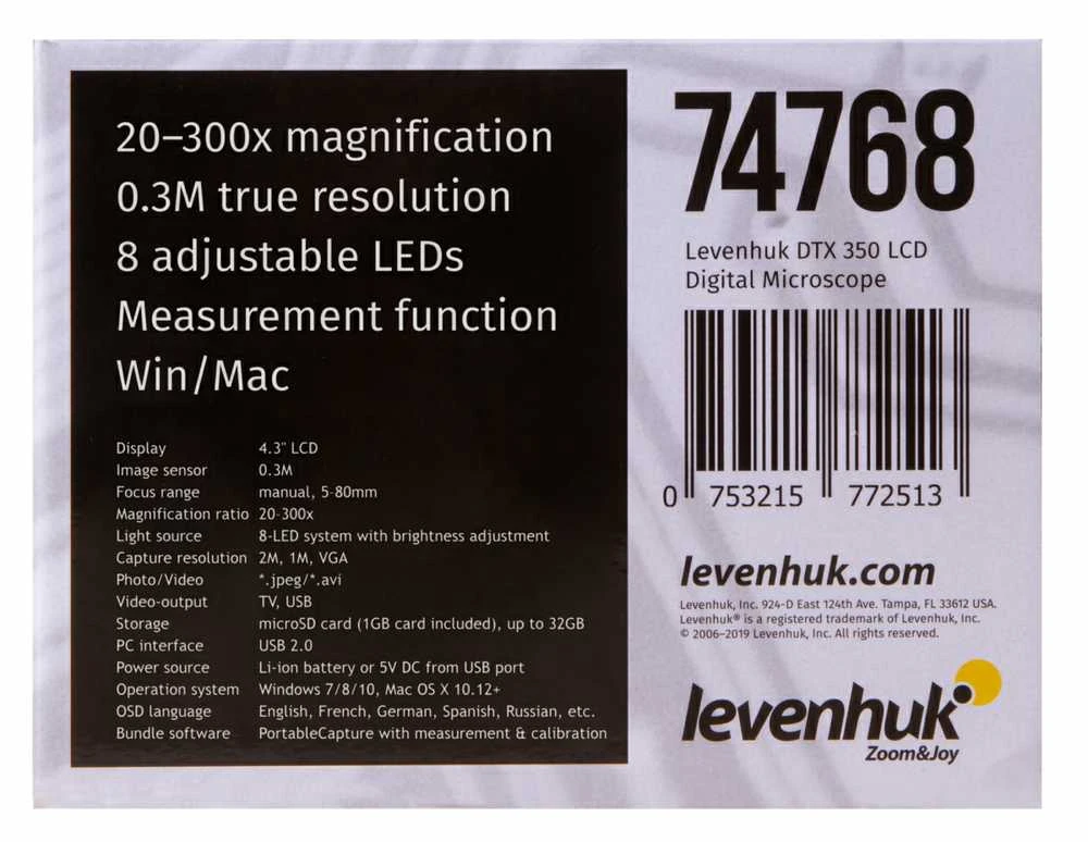 Skaitmeninis mikroskopas Levenhuk DTX 350 LCD 20x-300x