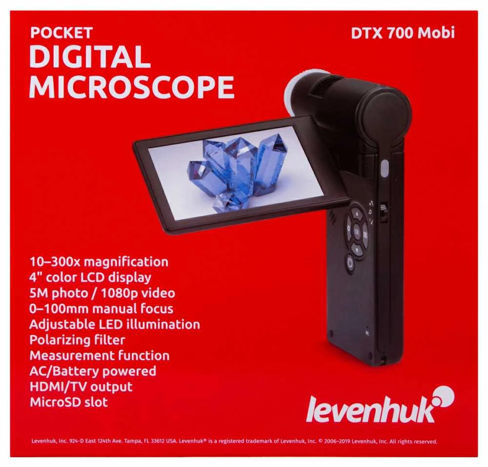 Skaitmeninis mikroskopas Levenhuk DTX 700 Mobi x10-300